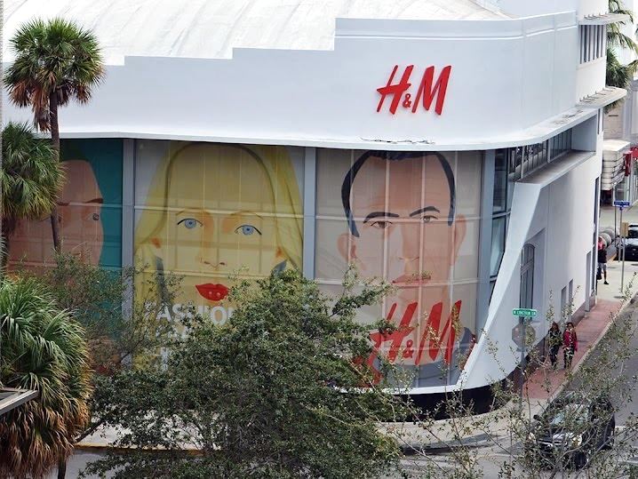 A flagship storefront, wrapped in fine art