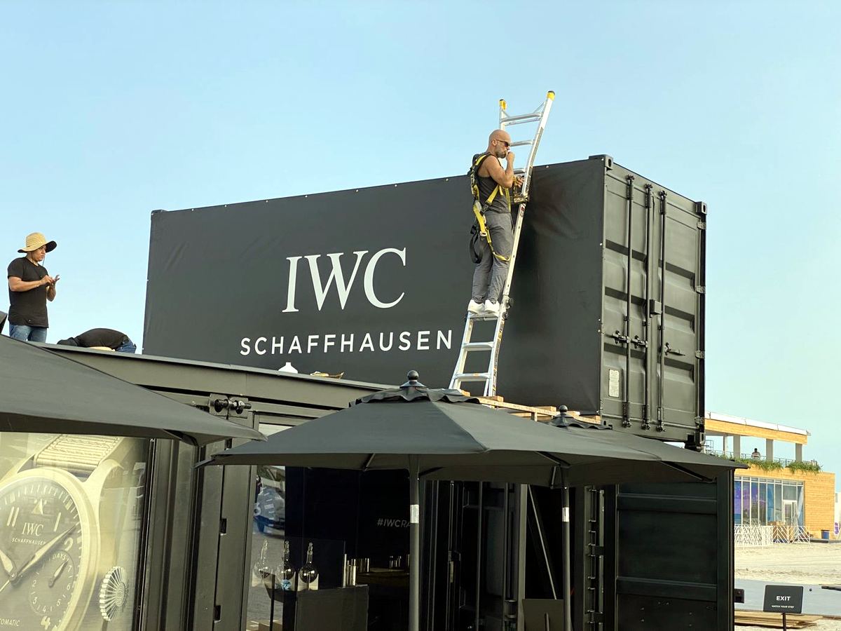 IWC Schaffhausen shipping container build, on-site install